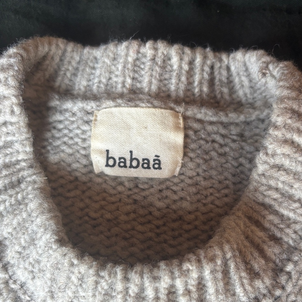 Babaa Women's Crew Neck Sweater in Beige - Picture 7 of 9